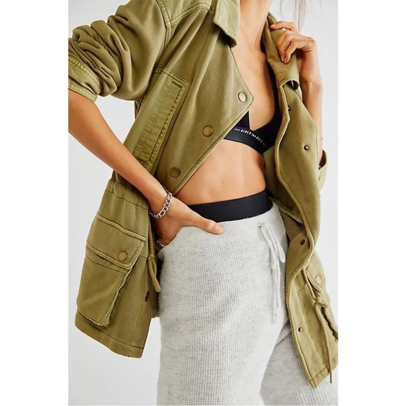 Free People We The Free Saturday Utility Jacket - Sweet Sage - Size XS - NWT - Picture 4 of 12